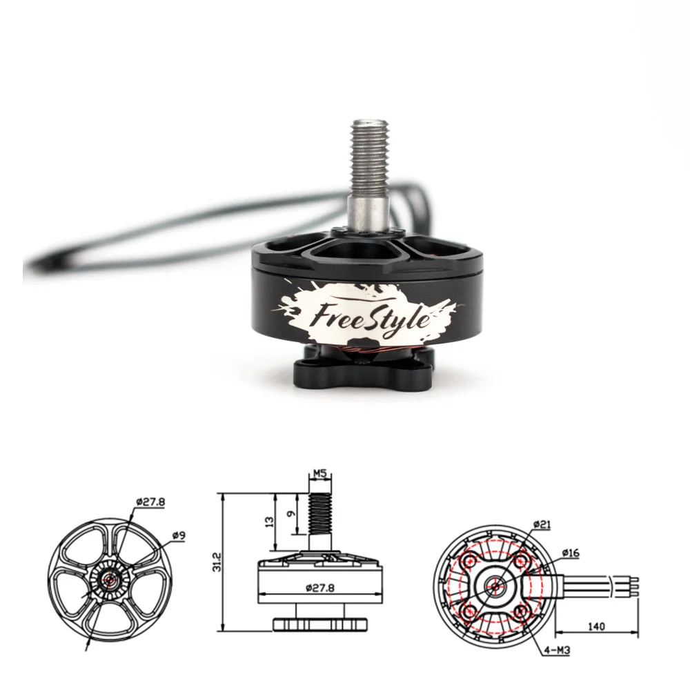

EMAX Freestyle FS2306 1700KV 2400KV Brushless Motor 3-4S for 200-250mm RC FPV Racing Drone FPV Racer Spare Parts