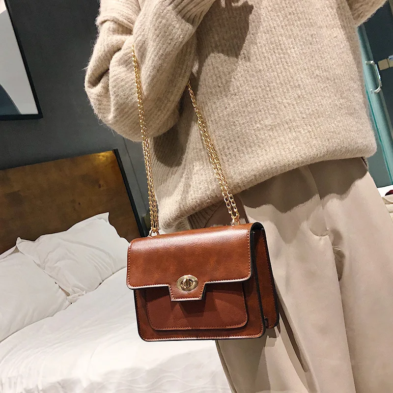 

Hong Kong Style Retro Textured CHIC Bag Women's 2019 New Style Fashion Korean-style Versatile Mini GIRL'S Shoulder