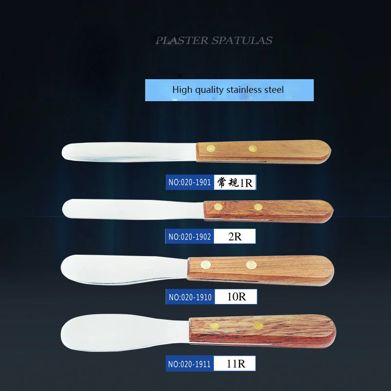 Premium Quality Dental Lab Alginate Plaster Mixing Spreading Spatula Wood  Handle