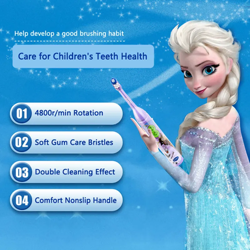 Oral B Kids elektryczna szczoteczka do zębów miękkie włosie wodoodporna zasilana 1 baterią AA Gum Care higiena jamy ustnej zęby Bush dla dzieci 5 Oral B Kids elektryczna szczoteczka do zębów miękkie włosie wodoodporna zasilana 1 baterią AA Gum Care higiena jamy ustnej zęby Bush dla dzieci 5