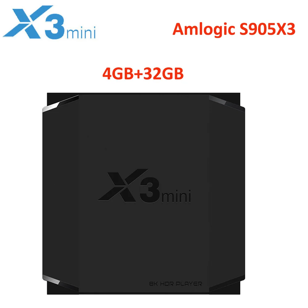 X3 мини Android ТВ приставка AmlogicS905X3 4 ГБ 32 ГБ Android 9,0 приставка 2,4G 5,8G Wifi BT4.2 Youtube Netflix медиаплеер X3 Mini