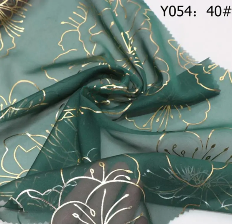 Bronzing Flower Косплей 30D шифоновое платье вечерние платья ткань материал DIY летняя ткань для платья блузка шарф квалифицированный