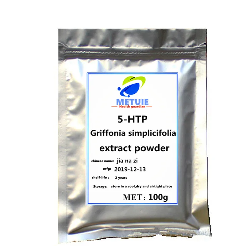100g Griffonia Экстракт Griffonia simplicifolia 5-HTP порошок фестивальный Топ Мукуна жгучая глаз блеск уменьшить беспокойство pin стресс, улучшающие сон - Цвет: 100g