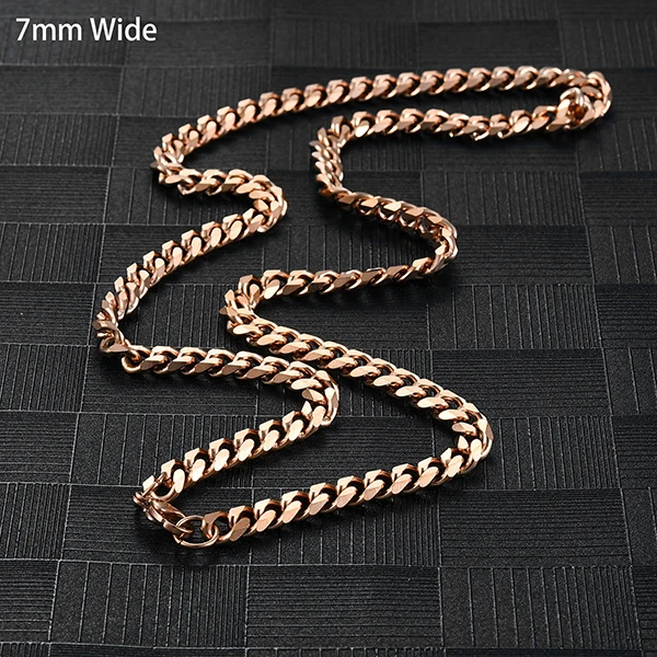 3,5-9mm klobige Edelstahl Link Miami Bordstein kubanische Kette Halskette für Männer Frauen Rock HipHop Punk Boy Hals Halsreif Metalls chmuck – Detail 21