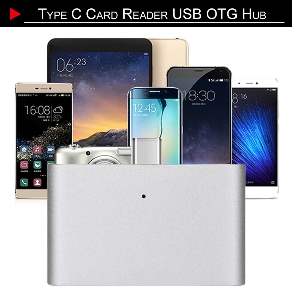 Небольшой Размеры Многофункциональный Тип C устройство для чтения карт USB C OTG USB Hub устройство для считывания с tf-карт 4 в 1 взаимный обмен данными между компьютером и периферийными устройствами 3,1 с микро-адаптер