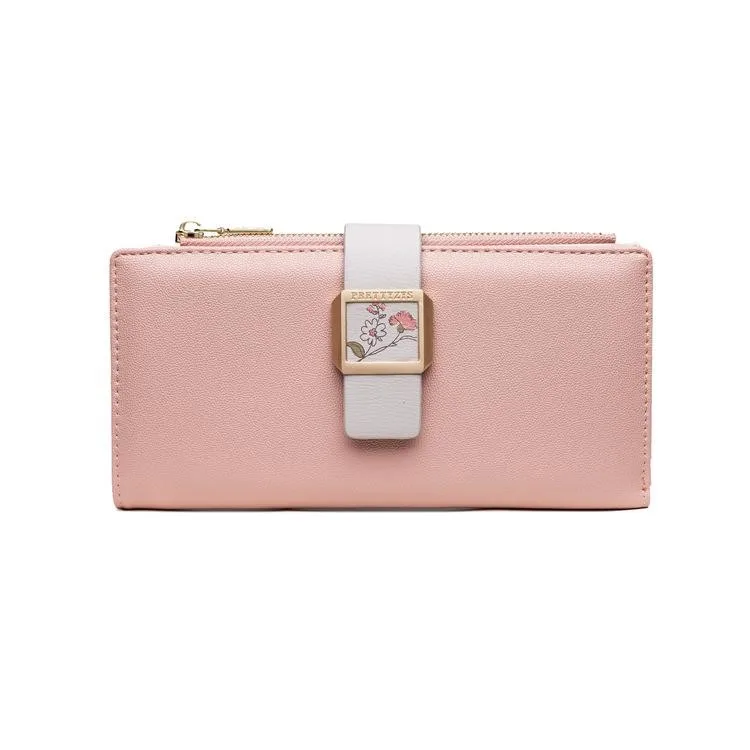 

Женский кошелек с цветами, модный Дамский кошелек 2021, длинный женский кошелек из искусственной кожи, клатч для телефона, брендовый дизайнерский кошелек для девушек с карманом для монет