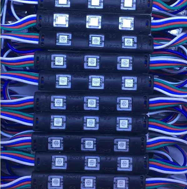 Супер яркий 5050 RGB светодиодный модуль светильник лента лампа 3 светодиодный s литье под давлением Белый ABS 12V IP65 Водонепроницаемый несколько цветов