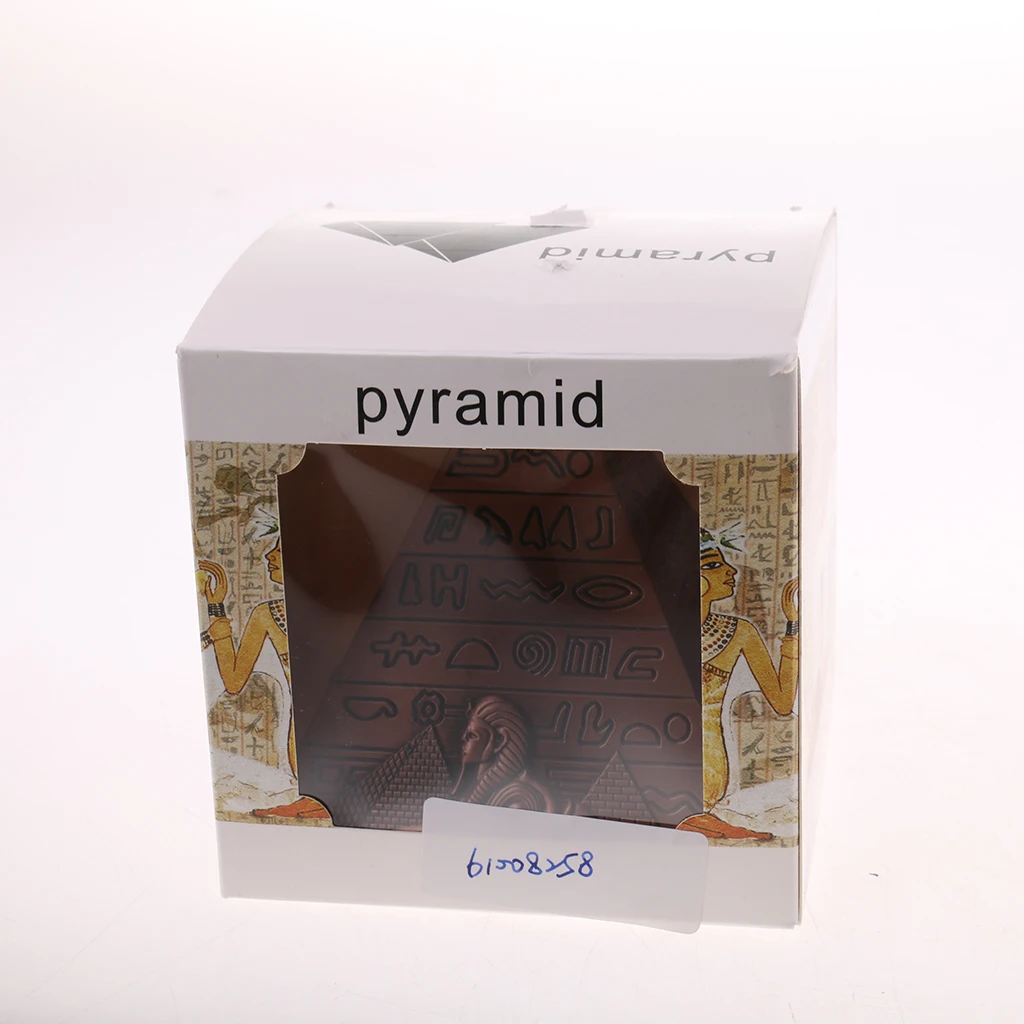 Egyptian Pyramids Figurine Pyramid Model Alloy Iron Statue Desktop Decoration for Office Home Bookshelf