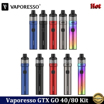 Vaporesso GTX GO 40 Kit 40W 1500mAh 3,5 ml GTX GEHEN 80 Kit 80W 3000mAh 5ml Fit GTX-spoler Elektronisk cigaretvaporizer_Original Vaporesso GTX GO 40 Kit 40W 1Sæt 40W 1500mAhTX GEml GTX GOæt