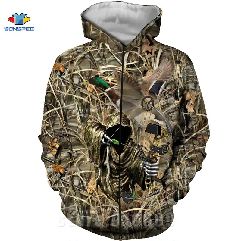 hunting zip up hoodie