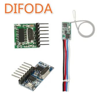 

433Mhz Superheterodyne RF Transmitter and Receiver Module Remote controls switch For Arduino Wireless module Diy Kits DIFODA
