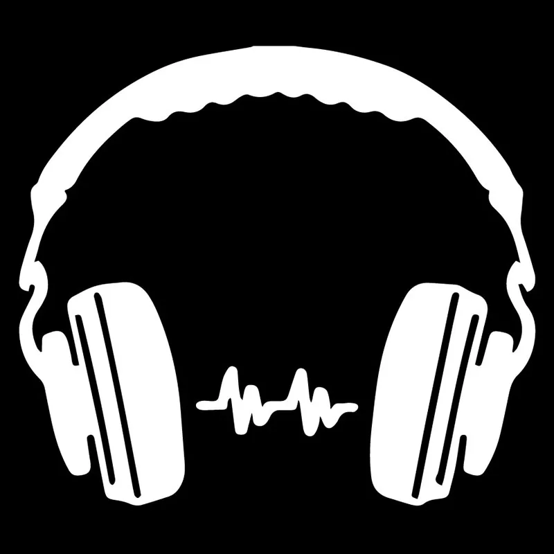 YJZT 17X15,1 см Dj наушники музыка бампер хвост наклейка украшение для автомобилей виниловые наклейки C25-0640 - Название цвета: Серебристый