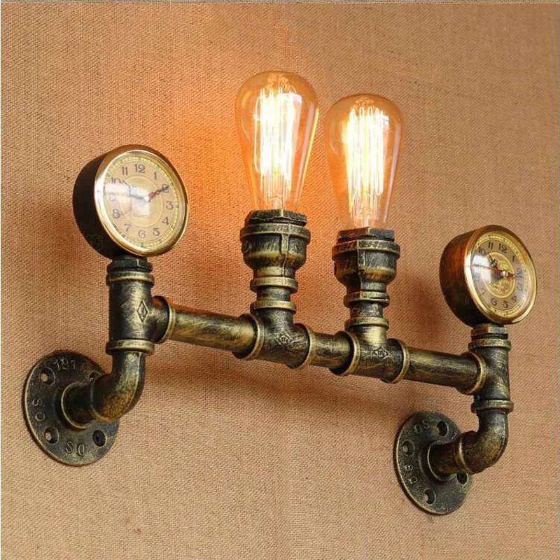 Industrial style Vintage Retro Loft Wall Lights Water Pipe Bar Pub Cafe Restaurant Aisle Corridor Hall Pub Club Wall Sconces Bra