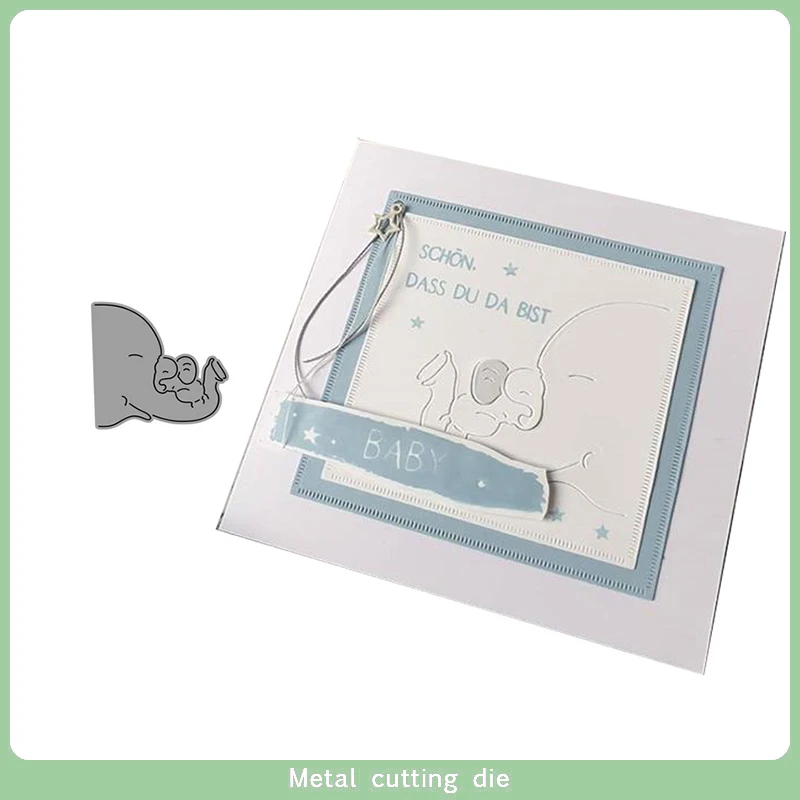 

Elephant Metal Cutting Dies for Scrapbooking Crafts Stencils Card Make Paper Photo Album Knife Mould Template Decorative Die Cut