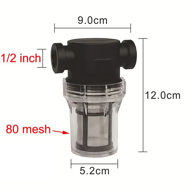 Car Washing Filter 1/2'' 3/4'' 1'' Inch Inline Mesh Strainer Water Pump Filter Irrigation Pipeline Filter Gardening Inlet Water 