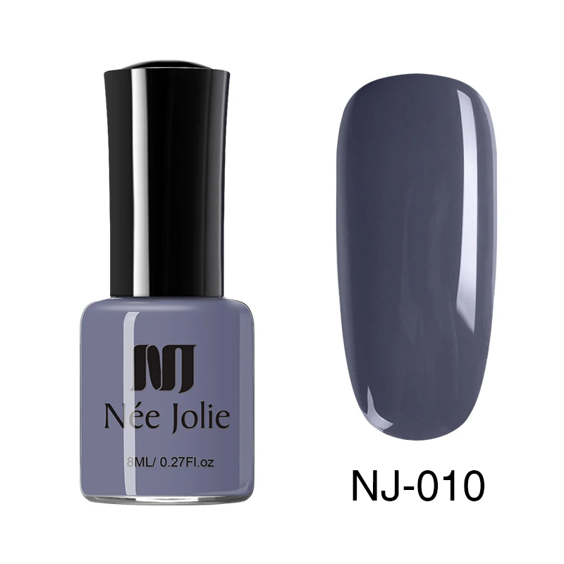 8ml NJ-010 Ни Джоли 8 мл 3,5 серый розовый цвет лак для ногтей 70 Цвета полу-прозрачная; Нейл-арт лак телесного цвета продолжительный блеск для ногтей дизайн - Цвет: 8ml NJ-010