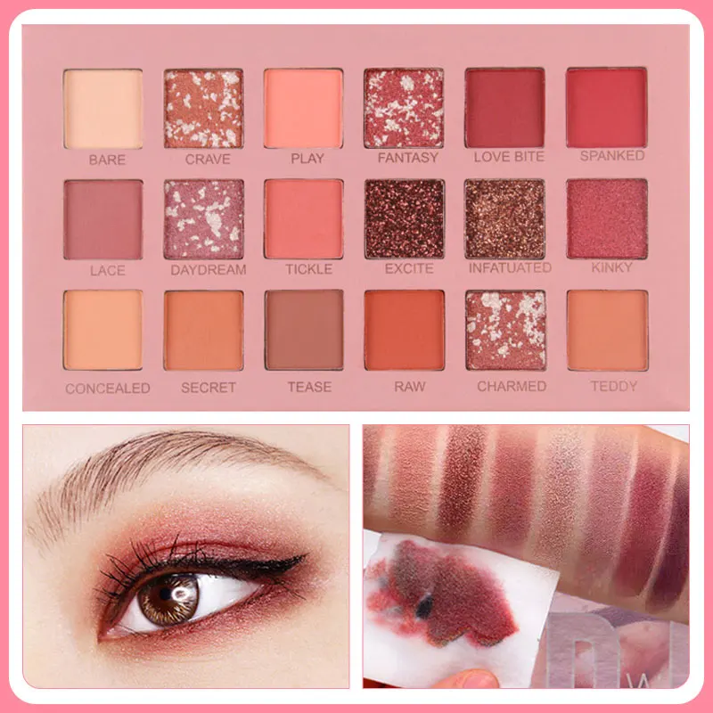 18 Color Waterproof Eye Shadow Lasting Matte Eye Brightening Glitter Palette Makeup Professional Set Shining Eyeshadow Cosmetics 18 Color Waterproof Eye Shadow Lasting Matte Eye Brightening Glitter Palette Makeup Professional Set Shining Eyeshadow Cosmetics