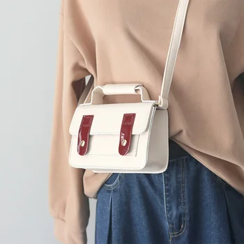 

Elegant Female Contrast color Tote bag 2020 Fashion New Quality Leather Women's Designer Handbag Travel Shoulder Messenger Bag
