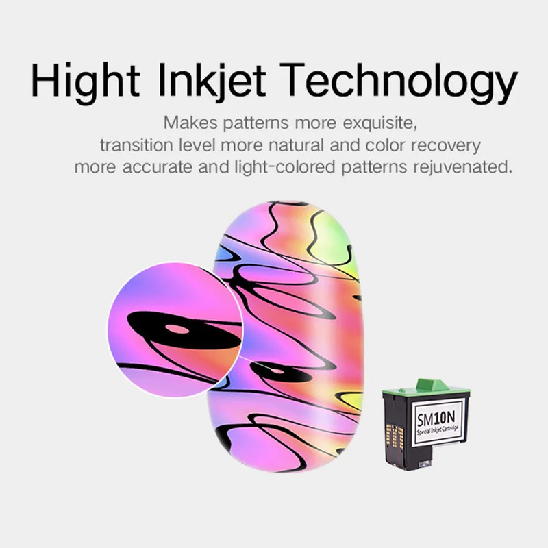 2024 latest HD Ink Cartridge SM10 For O2nails Mobile 3d Nail Printer V11, V12, X11,X11P,V12,X12,X12.5 Repleacement 4