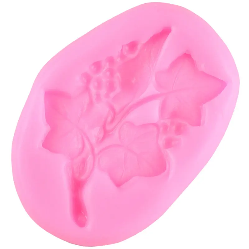 3D виноградные листья силиконовые формы рельеф кайма для мастики украшения торта