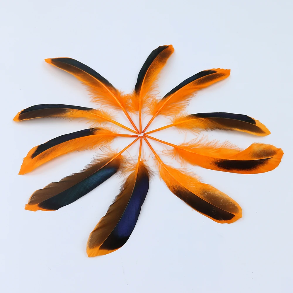 7 orange duck feather 1