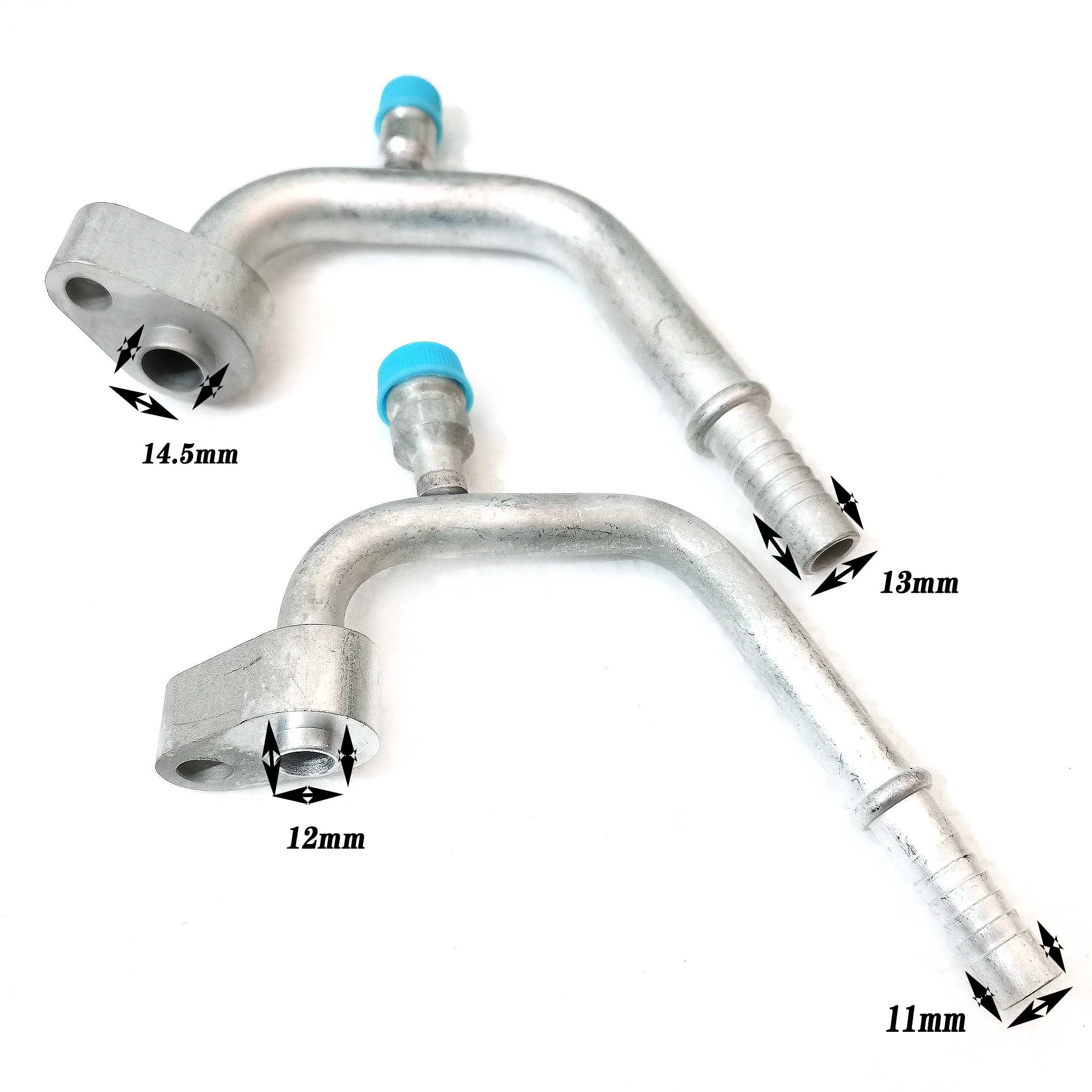 2PCS Automotive Air Conditioning Compressor High And Low Pressure Plate Pipe Joint AC Hose Aluminum Fittings For 706 Repair