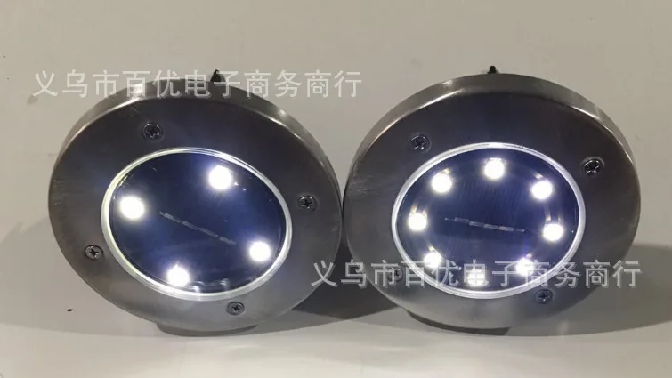 Amazon Disk Lights Buried Light Solar Street Lamp Courtyard Lawn Lamp Stainless Steel Landscape Lamp