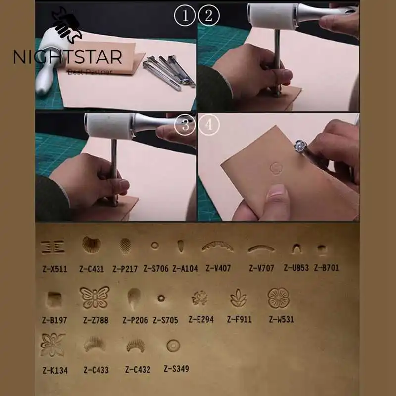 Leather Carving Hand Working Tools Saddle Making Engraving Craft Set 20Pcs