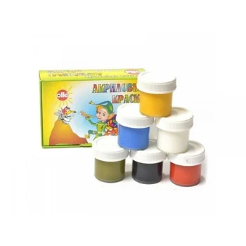

A set of acrylic paints 6 color.