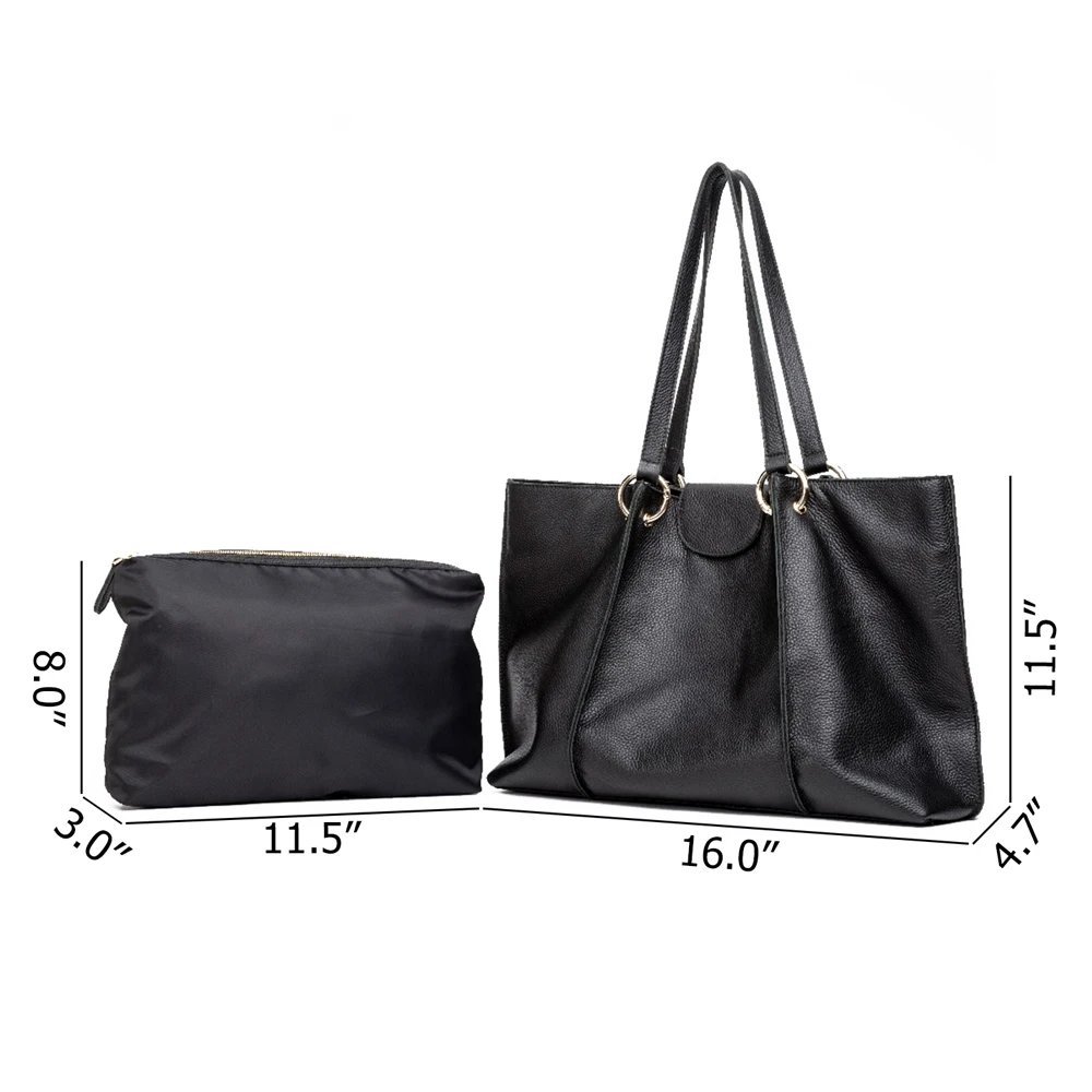 GIONAR RFID Handcrafted Cowhide Leather Handbags for Women Designer Large Transport Tote Sets Work Practical Shoulder Bags