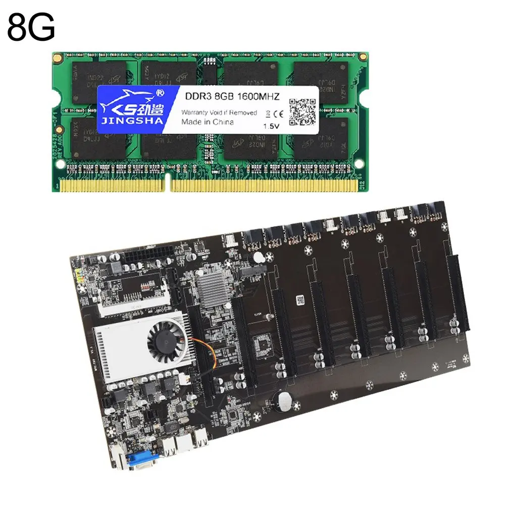 mining rig motherboard eth combo 8 GPU with Onboard CPU + 64GB mSTATA