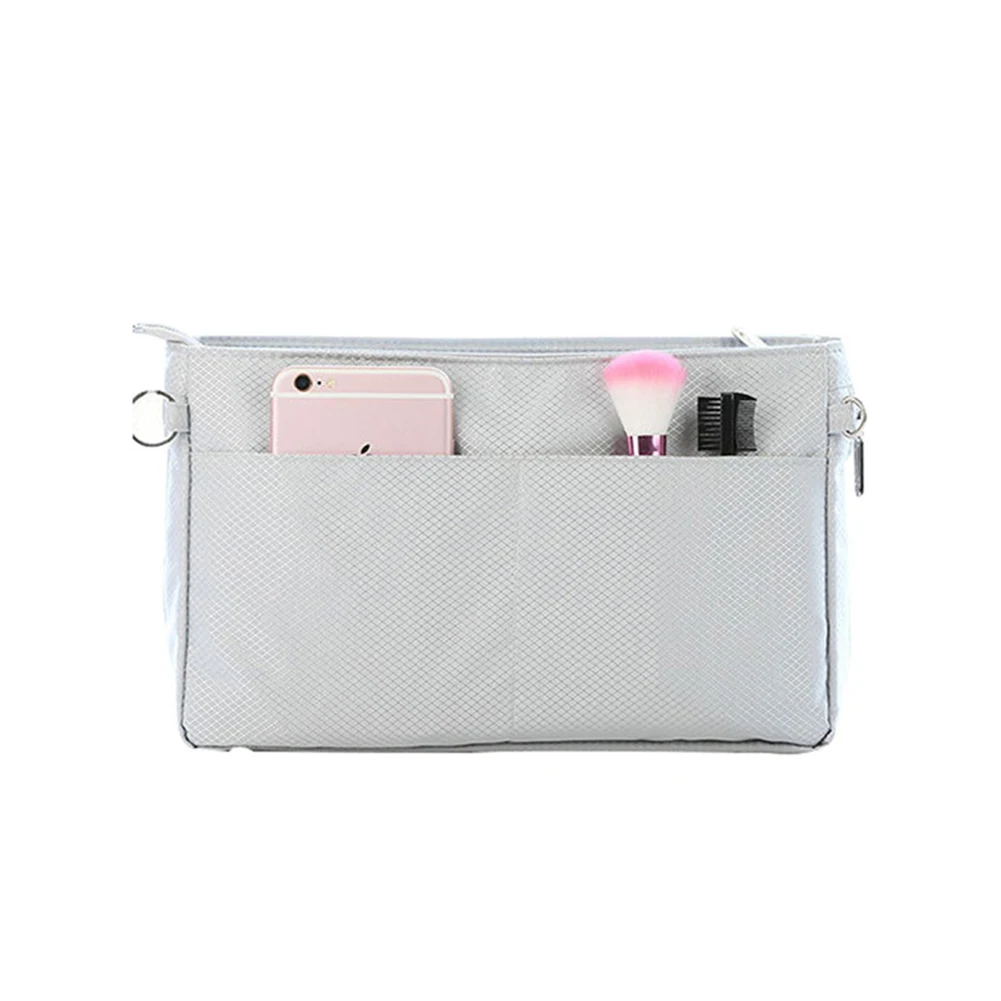 

Handbag Organizer Multifunction Makeup Bag Storage Travel Zipper Solid Large Capacity With Pocket Moistureproof Phone Home Key