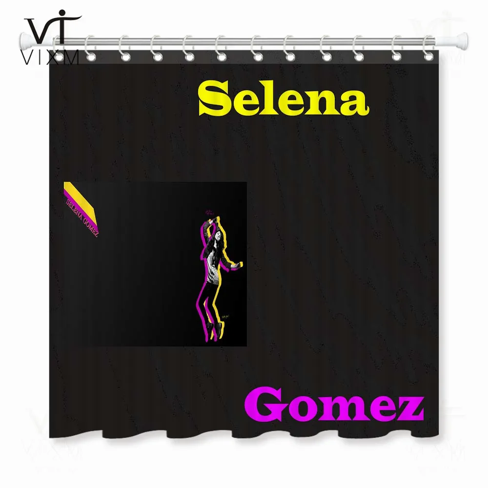 Vixm домашний Selena Gomez занавеска для душа музыка Водонепроницаемый полиэстер ткань занавеска для ванной комнаты купальная крышка Декор Душ с крючками - Цвет: 73765