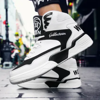 

2 Colors Thick Bottom Mens Casual Shoes Men Sneakers Men Trend Lace-Up Brand Luxury Sports Whit Fitness White Shoes Men