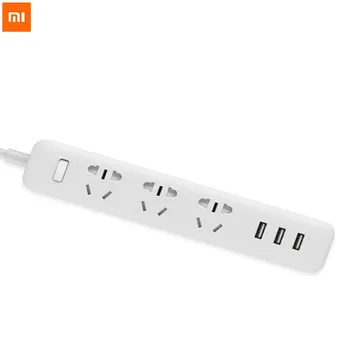 

Original XiaoMi Fast Charging 2.1A USB 3 USB Port Standard EU AU Socket Plug For Smart Power Socket Portable Strip Plug Adapter