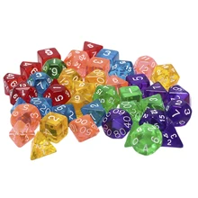 7 pz/set D4 D6 D8 D10 D12 D20 poliedrico taglia numeri quadranti tavolo da tavolo gioco da tavolo