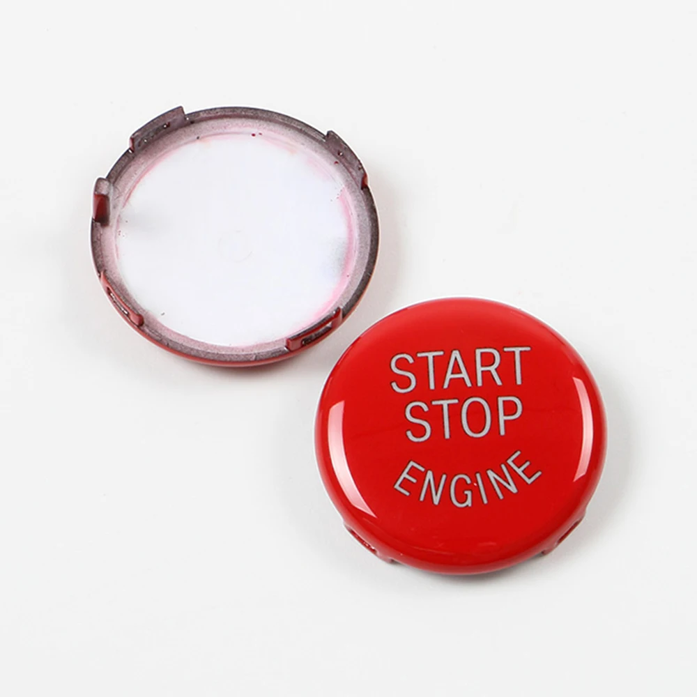 Start Button Push Button 3D Carbon Fiber Vinyl Stop Button Replace Upgrade Car-Styling Car Decoration E Chassis ABS