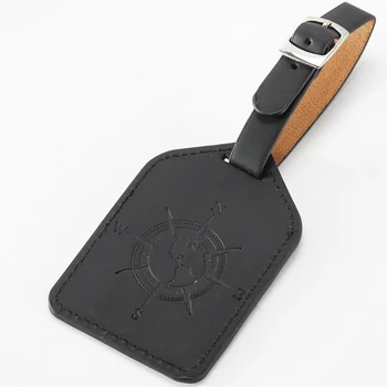 

Adjustable Buckle Practical Luggage Tag Portable Fashion Travel Anti-lost Label Bag PU Leather Visible Address Vintage Style
