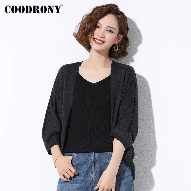 

COODRONY Brand 2020 Autumn Winter Streetwear Fashion Cardigan Women Korean Style Knitted Casual Pure Color Sweaters Female W1042