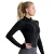 F. DYRAA Women Athletic Sport Shirts Slim Fit Long Sleeved Fitness Coat Yoga Crop Tops Thumb Holes Gym Jacket Тренировочные толстовки