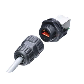 

IP68 RJ45 Jack Socket Computer Network Connector Pluggable Local Area Plug Ethernet Home Waterproof Easy Install 8 Core Outdoor