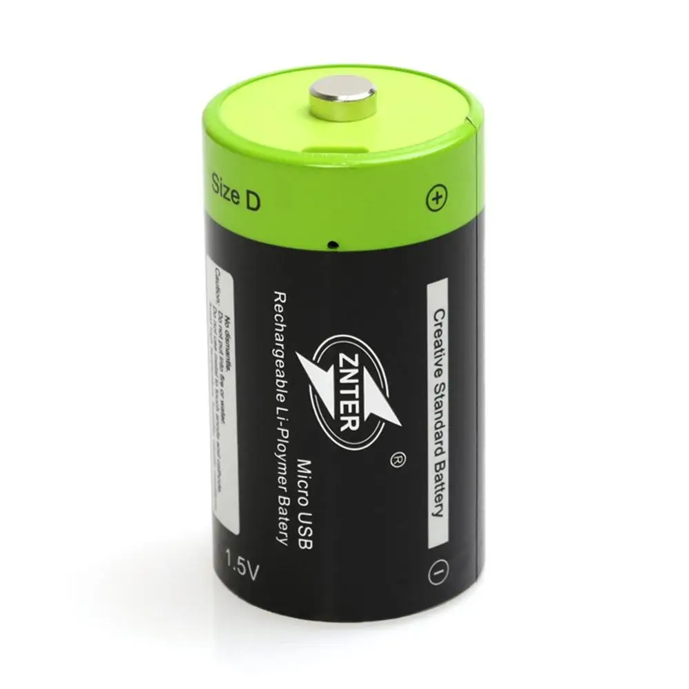 ZNTER ZNT1-1 1 шт/2 шт 1,5 В литий-полимерный 4000 мАч USB D размер перезаряжаемый аккумулятор D Тип многофункциональная батарея - Цвет: 1 piece