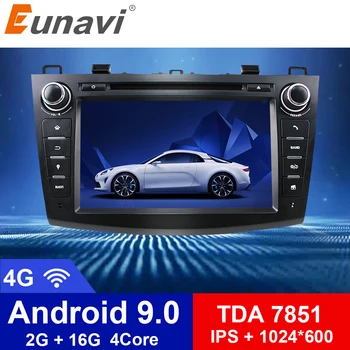 

Eunavi 8" HD Screen 2 din Android 9.0 Quad Core Car DVD Player for 2010 2011 2012 2013 MAZDA 3 stereo radio GPS Navigation wifi