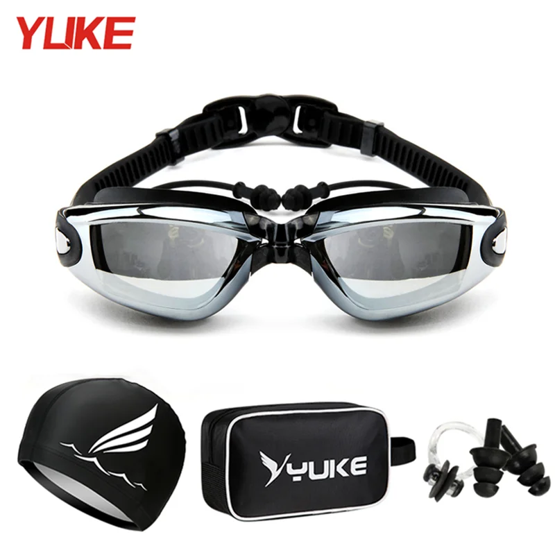 Swimming Goggles Yuke Professional Swimming Goggles Anti-Fog UV Adjustable Men Women Waterproof Silicone Swim Glasses Eyewear очки для плавания