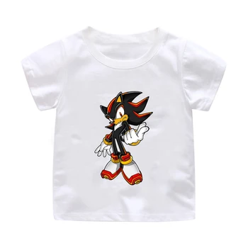 

Children sonic hedgehog boy girl blouse t-shirt cartoon design funny t-shirt kid summer casual toddler short sleeved clothing