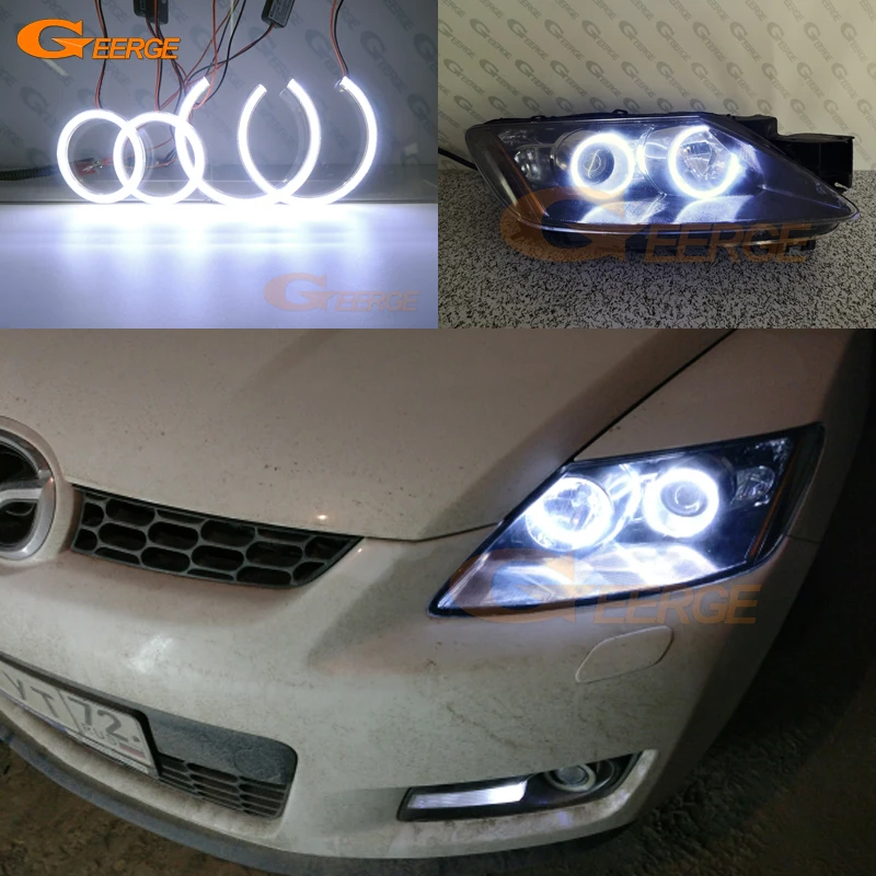 

For Mazda cx 7 CX-7 2006 2007 2008 2009 2010 2011 2012 Excellent Ultra bright illumination COB led angel eyes DRL halo rings