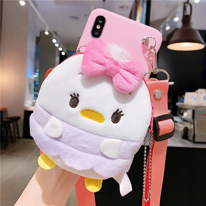 As shown in Для iphone 11 pro max милый кошелек с собакой в виде ракушки чехол для iphone 11 XS max XR X 8plus 7P 6P 7 6S кролик Портмоне чехол+ ремень - Цвет: As shown in