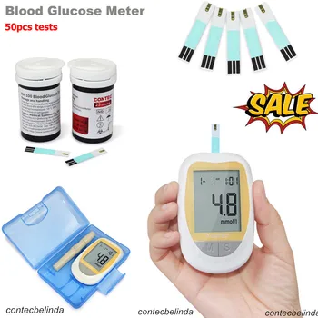 

Contec Blood Glucose Monitor Sugar Monitoring Kit 7s fast Measure diabetes Test