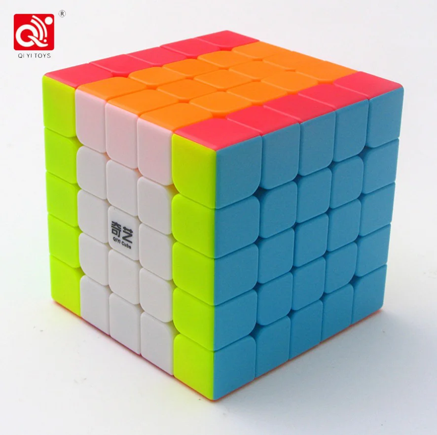 Нео Куб 5x5x5 Cubo Magico Qiyi Qizheng S волшебный куб 5x5 без наклеек кубический антистресс 5 на 5 игрушки для детей