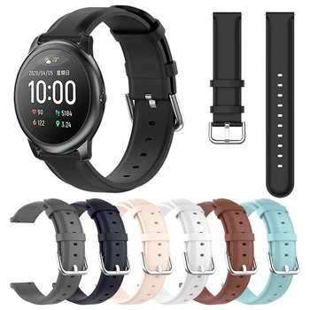 

Leather Watchband For Haylou Solar LS05 Wrist Strap Correa ремешок For For Haylou LS05 Smart watch band Replaceable Bracelet